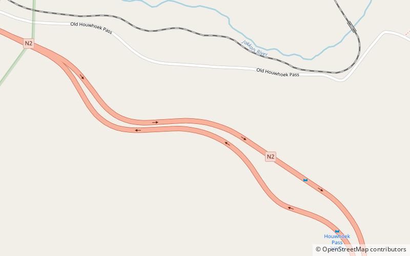 Houwhoek Pass location map