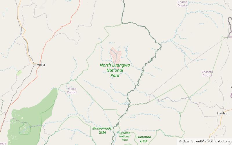 North Luangwa National Park location map