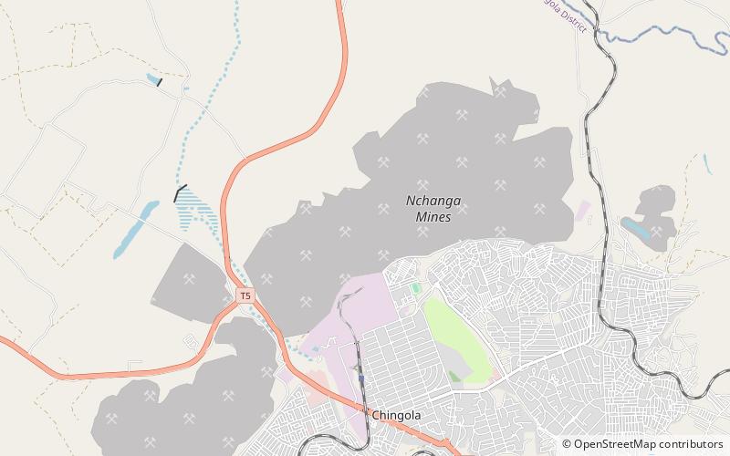 mine de nchanga chingola location map