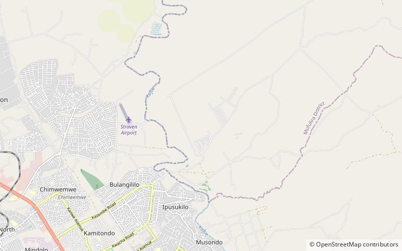 dystrykt kitwe location map