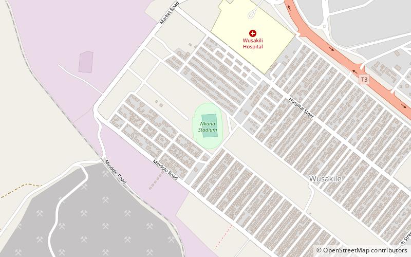nkana stadium kitwe location map
