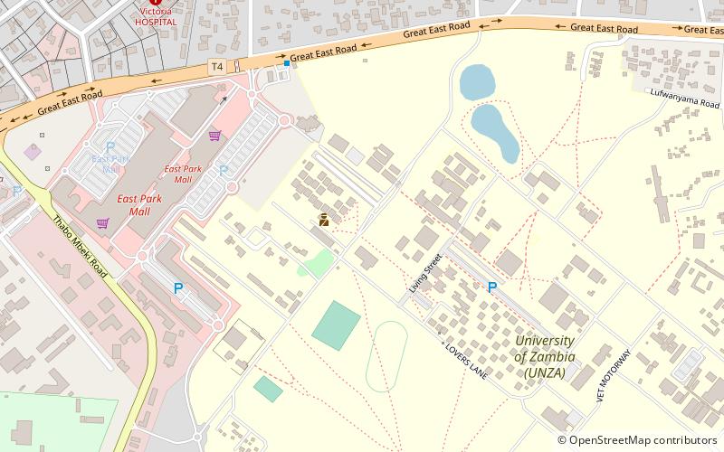 uniwersytet lusaka location map