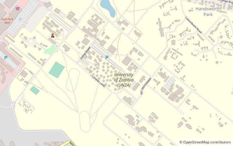 University of Zambia Library location map