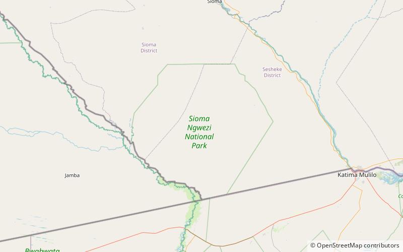 Sioma Ngwezi National Park location map