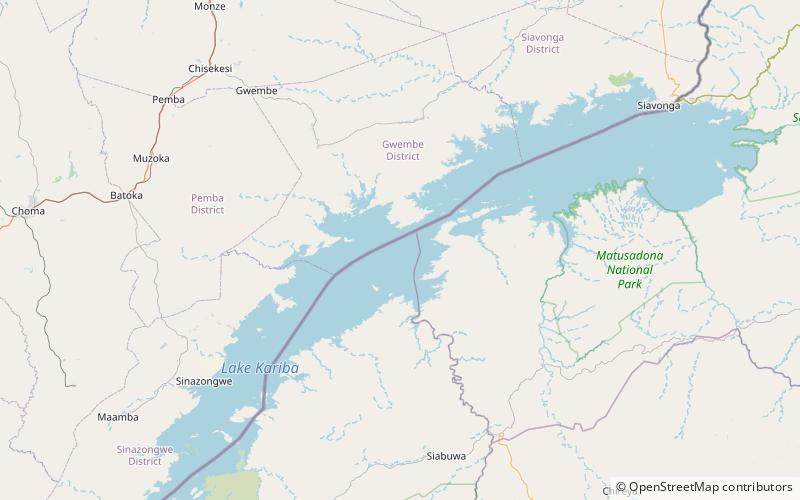 Jezioro Kariba location map