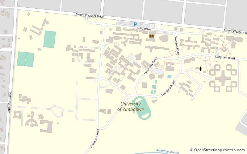 University of Zimbabwe location map
