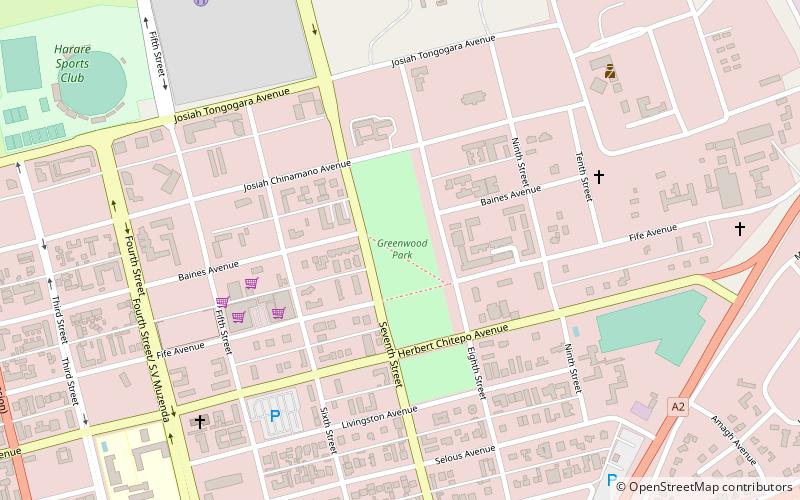 greenwood park harare location map