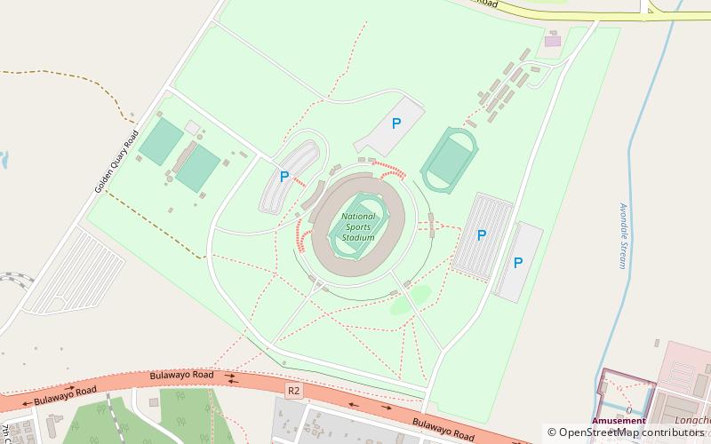 narodowy stadion sportowy harare location map