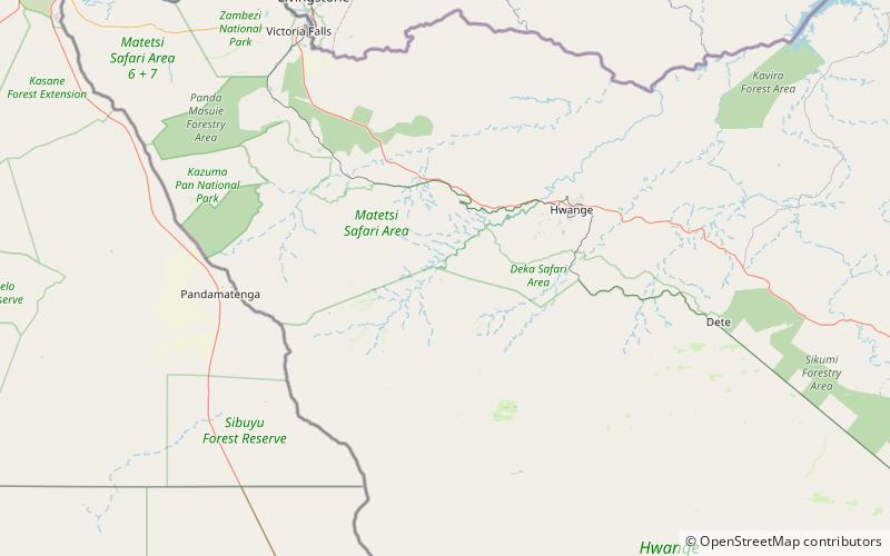 bumbusi national monument hwange national park location map