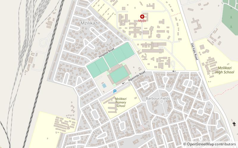 estadio barbourfields bulawayo location map