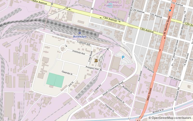 Zimbabwe National Railways Museum location map