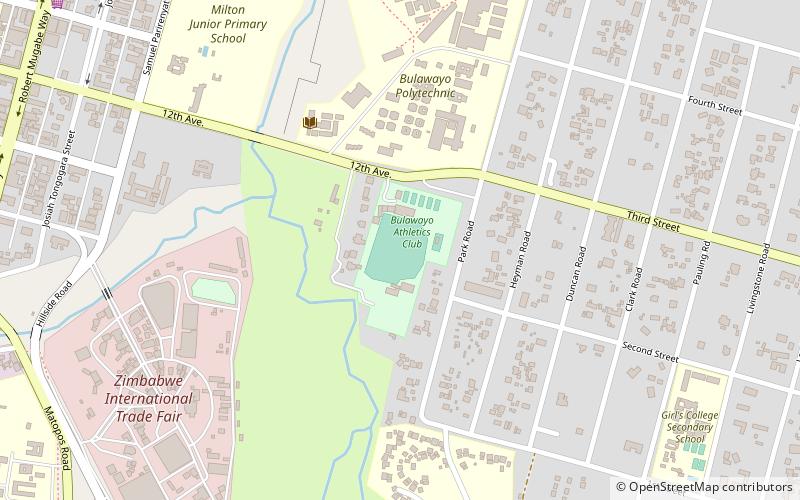 Bulawayo Athletic Club location map