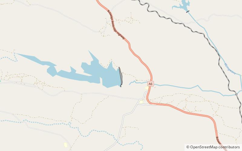 Mzingwane Dam location map