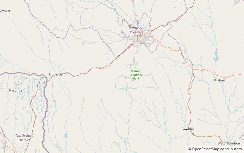 bambata cave park narodowy matobo location map
