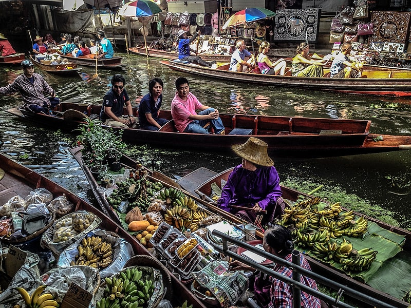 damnoen saduak floating market amphoe damnoen saduak