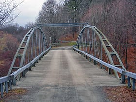 whipple cast and wrought iron bowstring truss bridge albany