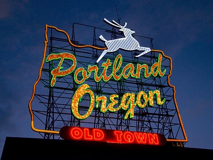 white stag sign portland