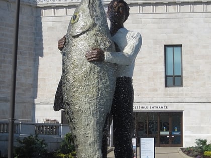 man with fish chicago
