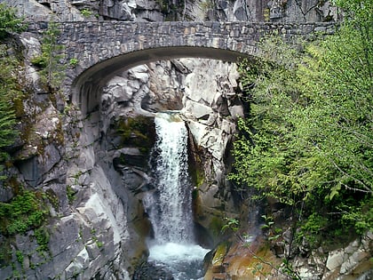 christine falls bridge mount rainier nationalpark