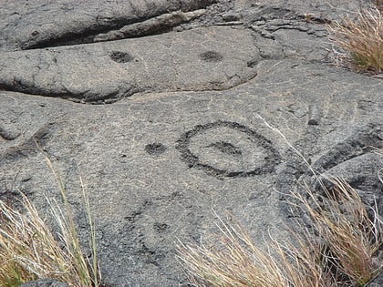 petroglyphes de puu loa parc national des volcans dhawai