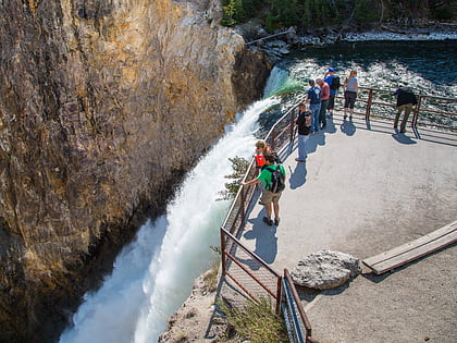 brink of lower falls trail parc national de yellowstone