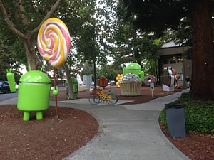 Android lawn statues