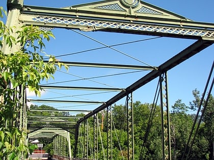 double span metal pratt truss bridge adirondack park