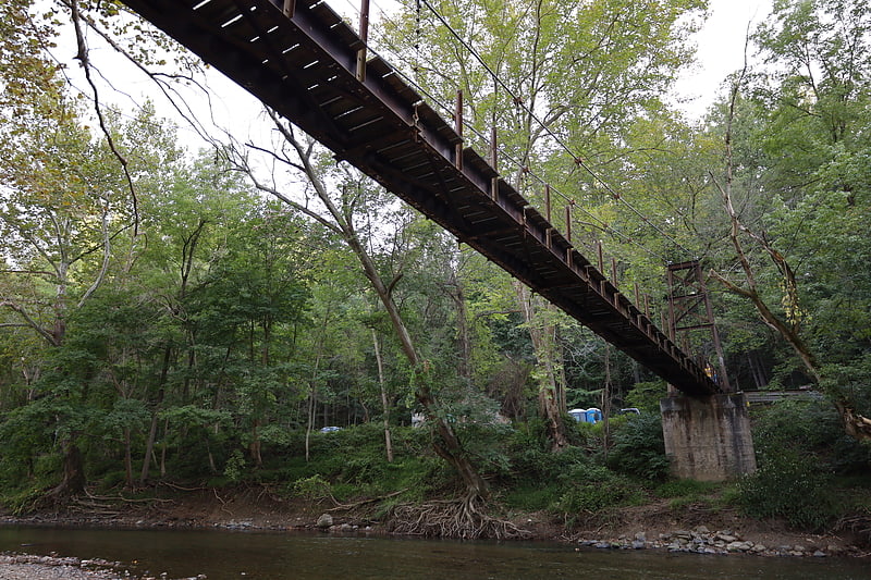 swinging bridge park stanowy patapsco valley