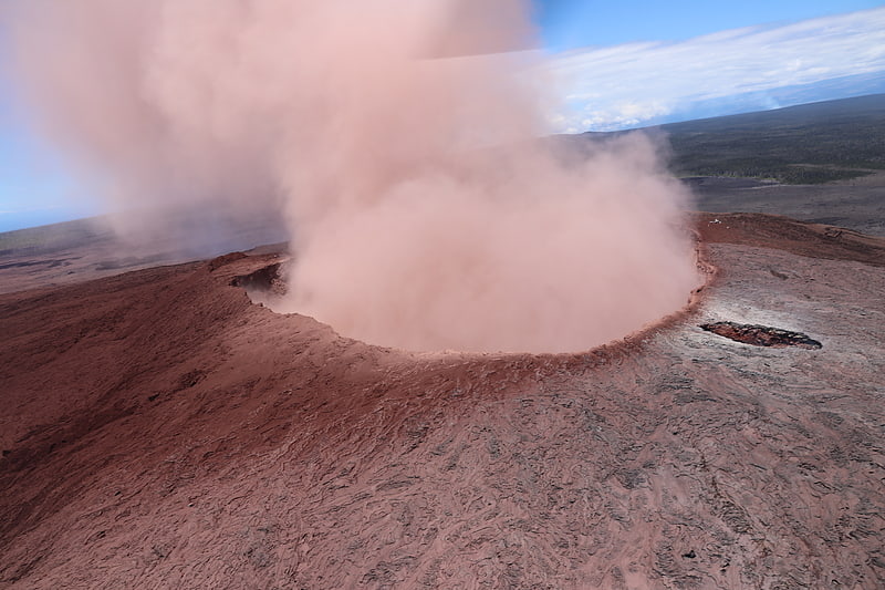 puu oo parque nacional de los volcanes de hawai