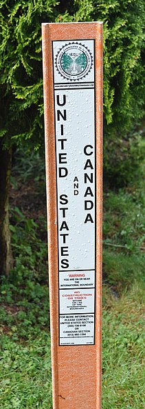 Frontera entre Canadá y Estados Unidos