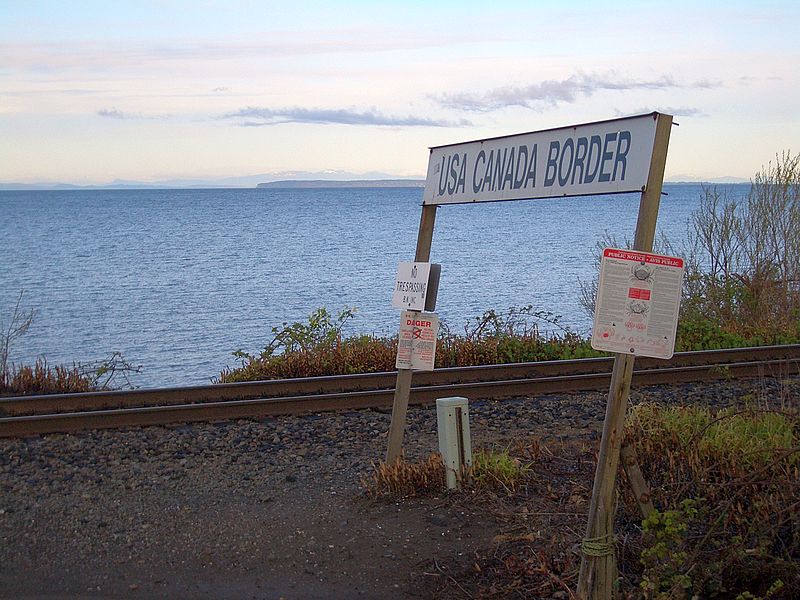 Grenze zwischen Kanada und den Vereinigten Staaten