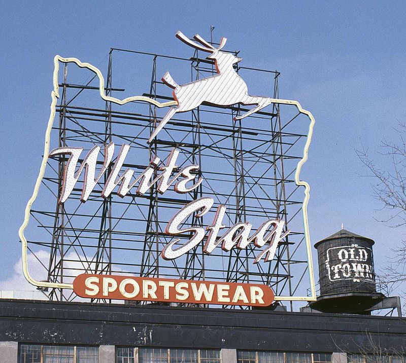 White Stag sign