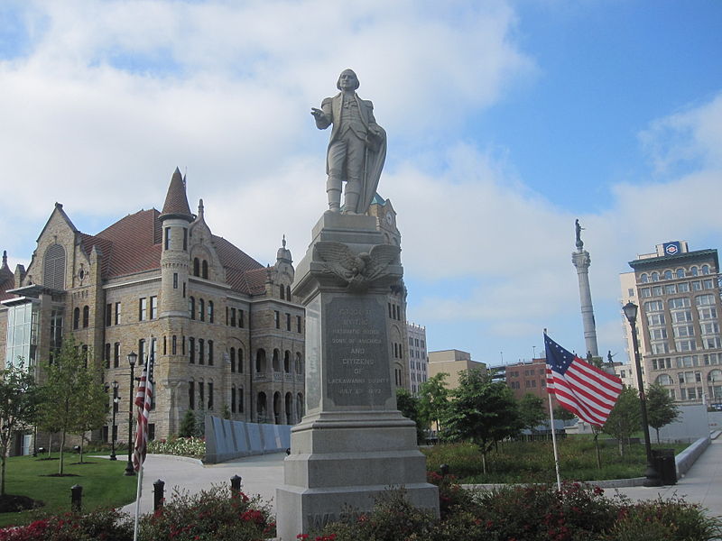 Lackawanna County Courthouse and John Mitchell Monument