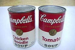 Puszki z zupą firmy Campbell